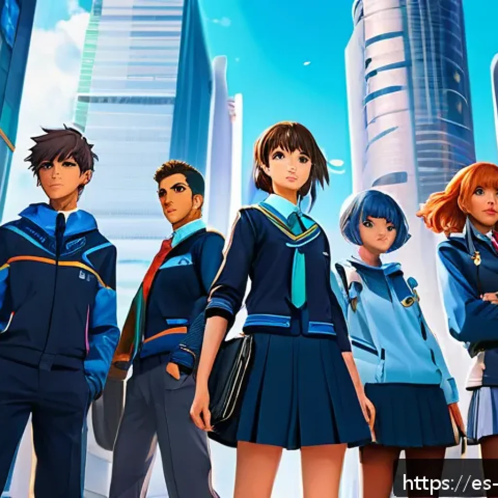 블루아카이브 매뉴얼 업데이트 - A dynamic tactical RPG team formation scene showcasing diverse anime-style characters in stylish sch...