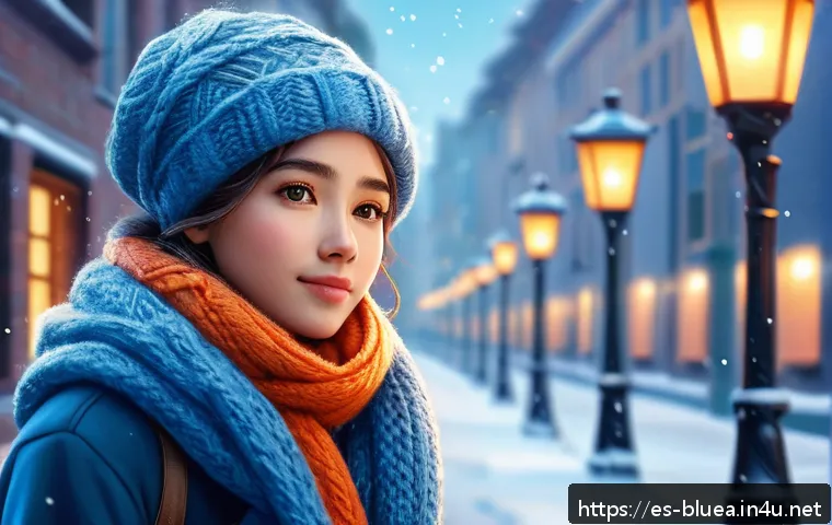 블루아카이브 팬아트 갤러리 - A vibrant digital illustration of a Blue Archive character dressed in a stylish winter outfit featur...